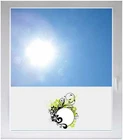 Privacy Film Sun Shade Window Film - GMF0206 - Circles Tribal Vine