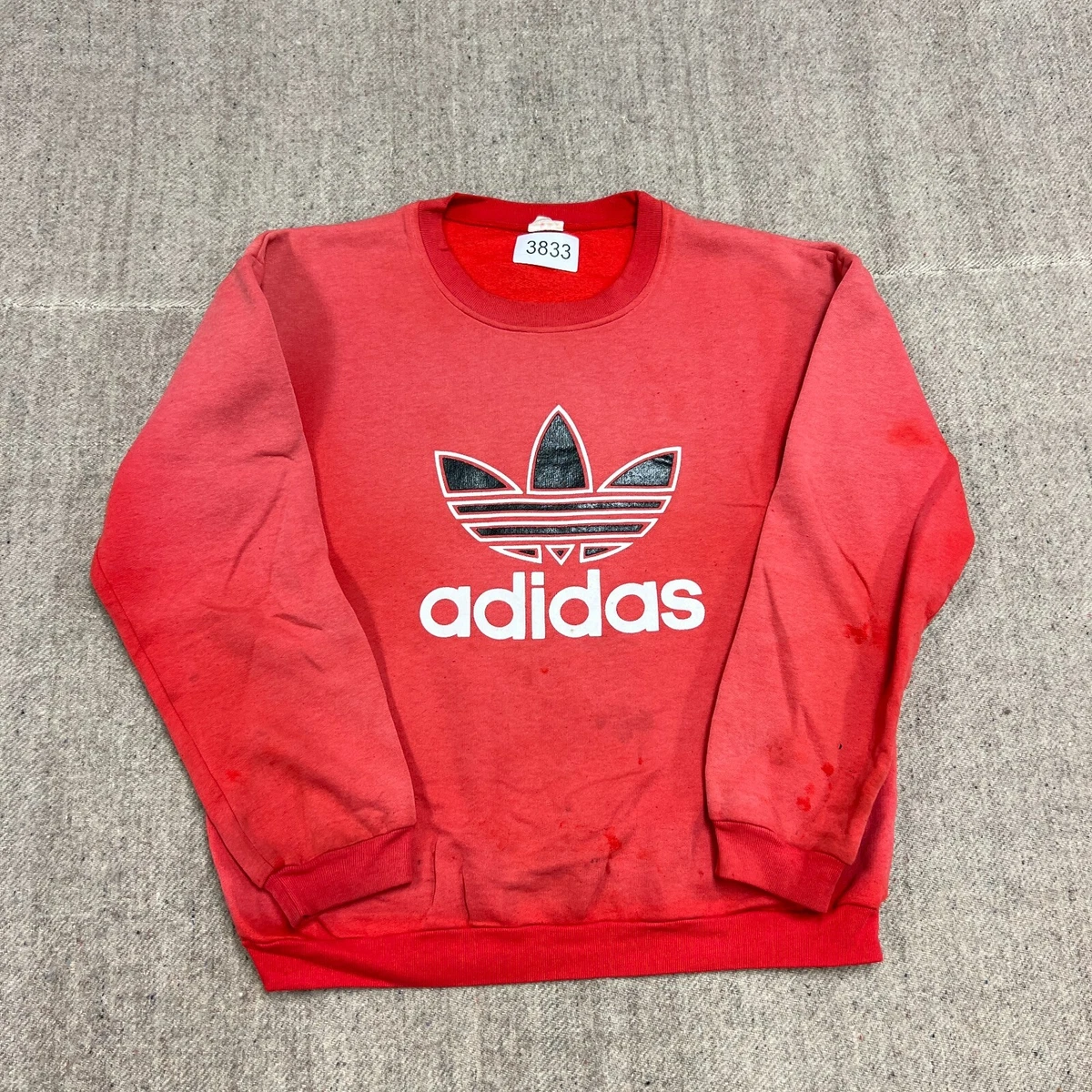 Vintage Adidas Sweatshirt Large Red 1980s Faded | eBay