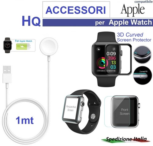 CARICA BATTERIA PER APPLE WATCH 1 2 3 4 5 SCREEN PROTECTOR CASSA 38 40 42  44 | eBay