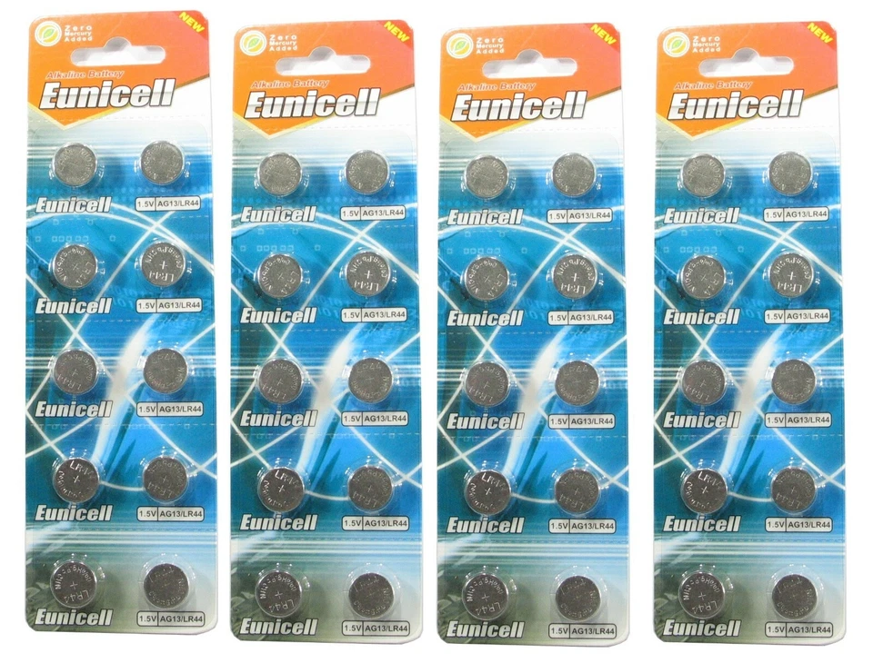 ENVOI SOUS SUIVI EUNICELL 40 PILES BOUTON ALCALINES LR44 AG13 A76 1.5V