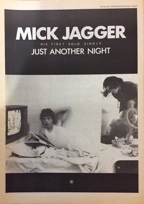 MICK JAGGER - ORIGINAL PRESS POSTER ADVERT - JUST ANOTHER YEAR - 1985 - STONES