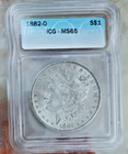1882-O Morgan Silver Dollar ICG MS65.  LOW SHIPPING!!