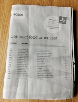 Bosch Gebrauchsanweisung für MCM41.. MCM42.. 