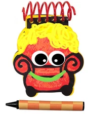 POLKA DOT with orange checkered crayon