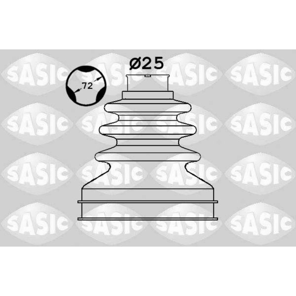 Sasic Achsmanschette Satz Getriebeseitig Links Passend FüR Ford C-MAX Focus Gran-image