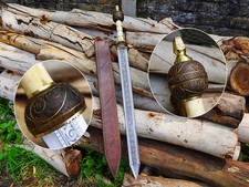 Handmade Roman Gladius Sword 36" D2 Steel Full Tang Replica with Brass Handle
