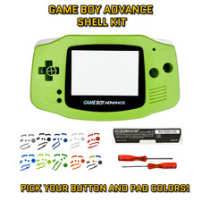 GBA Nintendo Game Boy Advance KIWI GREEN Replacement Housing SHELL BUTTONS 