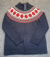 Tommy Hilfiger Men  s XXL Sweater Navy Fair Isle Argyle Knit NWT Holiday Winter