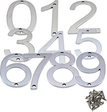 0-9 Stainless Steel House Numbers, 2 Inch Garden Door Mailbox Decor Number Sign,
