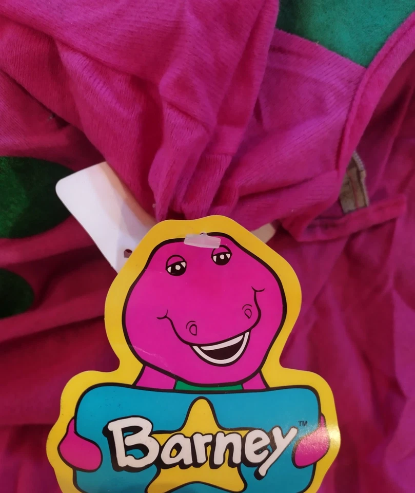 Antigo 1992 Deadstock Barney Fantasia de Dinossauro Roxo Tamanho 3-4 Anos Novo Estoque Antigo Anos 90 - Imagem 3 de 4