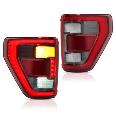 Driver & Passenger Side LED Tail Lights Lamps For Ford F-150 21-23 w/ Blind Spo