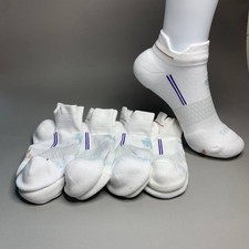 Bombas Women's Ankle Socks 4 Pair Pack White Brown Size S Small M Medium