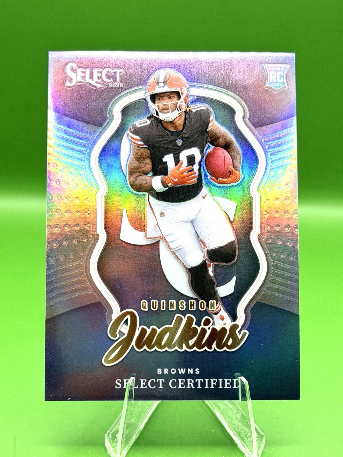 2025 Panini Select Certified SILVER PRIZM SSP! Rookies Quinshon Judkins #20 (RC)