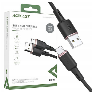 Acefast USB - USB Typ C Kabel 1,2 m, 3 A schwarz (C2-04 schwarz)