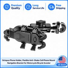 Motorcycle Phone Holder Universal Shockproof 360  Adjustable Bracket New