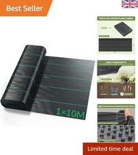 High-Permeability 1x10M Weed Control Membrane - Ideal for Flower Beds & Patios