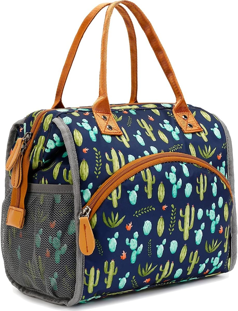 Insulated Lunch Bag for Women, Men, Large and Reusable, Hand