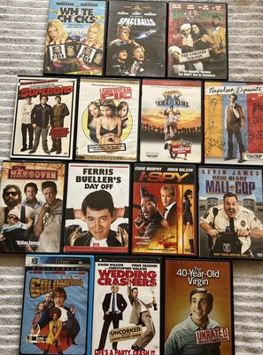 14 Comedy Dvds Superbad Hangover Napoleon Dynamite American Pie Van Wilder