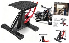 Dirt Bike Stand Motorcycle Jack Lift Stand 440lb Hydraulic Lift Adjustable