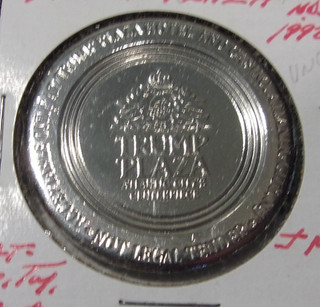 TRUMP PLAZA CASINO 1992 $1 ONE DOLLAR GAMING SLOT TOKEN Atlantic City N.J.