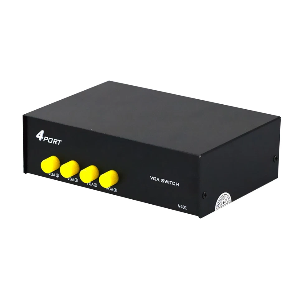 New 4Port VGA Switch Video Selector Switcher Box 4 Input 1 Output 4x1 VGA Switch - Image 2 of 4