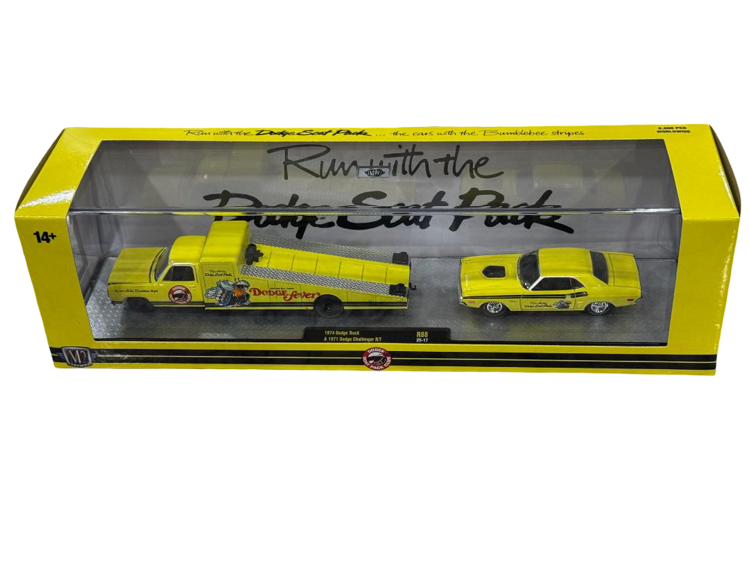 M2マシーン 1974 ダッジ・ランプトラック & 1971 ダッジチャージャー M2 Machines Auto-Haulers 1974 Dodge Truck & 1971 Challenger R/T