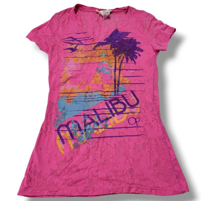 #ad OP Top Size XS Ocean Pacific T Shirt Y2K Vibes Graphic Print Shirt Malibu Beach $25.81