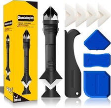 3 in 1 Silicone Caulking Tools  Stainless Steelhead ,9pack, Caulk 9pcs
