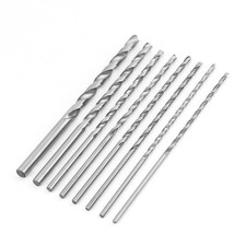 8 PCS HSS Drill Bit Set,Extra Long High-Speed Steel Straight Shank Drill Bit Too