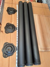 MATT BLACK AJUSTABLE BREAKFAST BAR LEGS USED BUT GOOD CONDITION