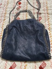 Stella McCartney Falabella Mini Tote Bag Black Eco Leather Shoulder Bag Auth