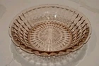 Vintage 1930's Jeannette Pink Glass Windsor Diamond 12½" Fruit Console Bowl 3 Qt