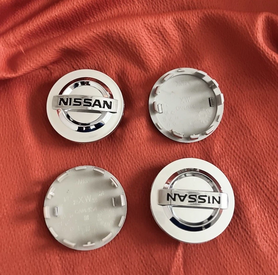 4 Nissan Silver 54mm Wheel Center Cap Fits Altima Maxima Murano Rogue - Image 4 of 4