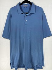 Peter Millar Summer Comfort Polo Shirt Men's XL Blue Golf Performance 372