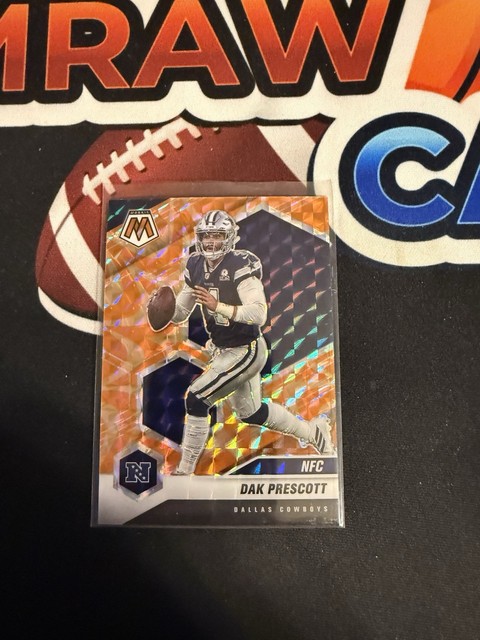 2021 Panini Mosaic Reactive Orange Prizm #202 Dak Prescott Dallas Cowboys