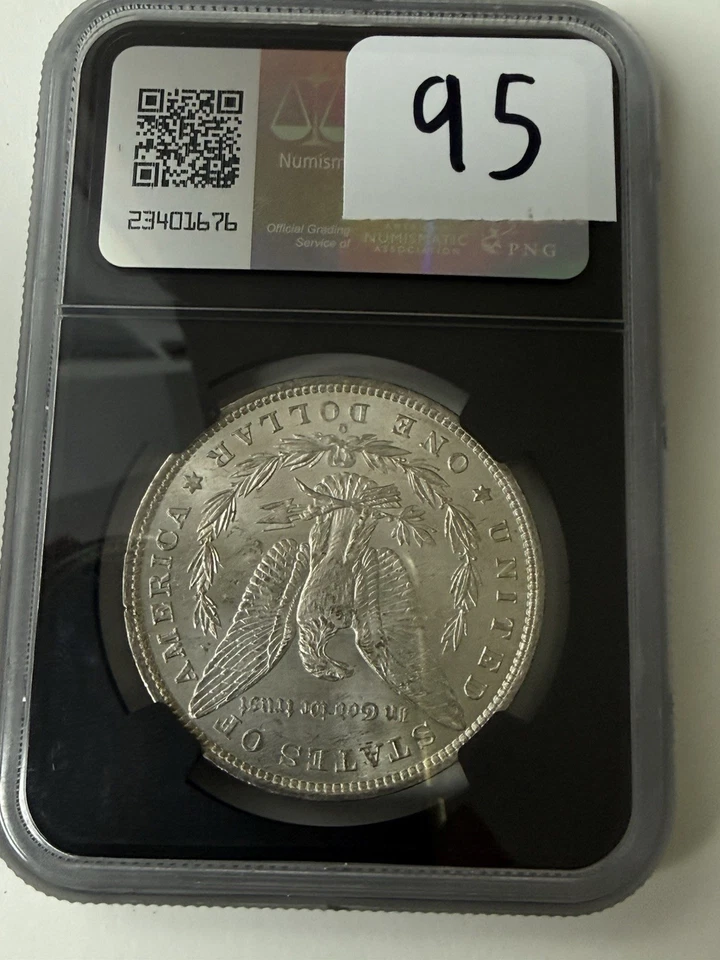 1880-S and 1881-0 NGC Original Bag Fragment Morgan Silver Dollar Brilliant Uncir - Image 4 of 4