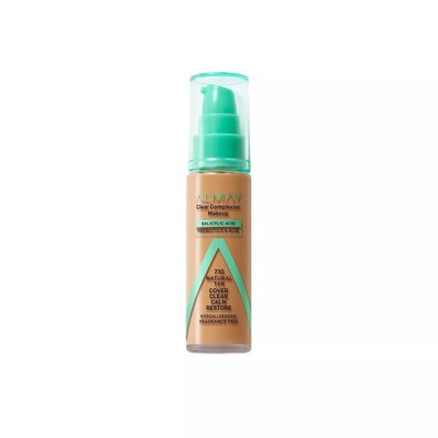 ALMAY Clear Complexion Foundation Makeup with Salicylic Acid 710 NATURAL TAN NEW