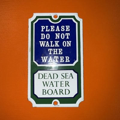 Vtg Dodo Designs Porcelain Sign Please Do  Not Walk On The Water