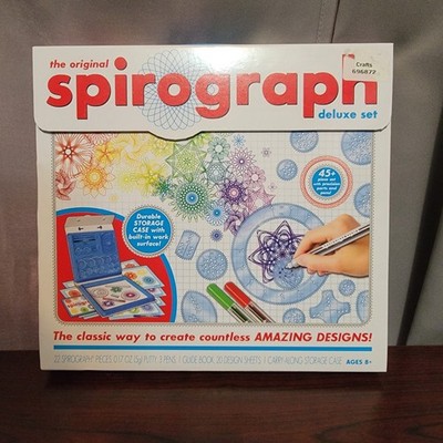The Original Spirograph Deluxe Set 45+ Pcs in Carrying Case Kids Arts Toy 8+ NEW