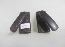 Vintage Bakelite Lever Door Handles Art Deco Plates Antique Old 1930s