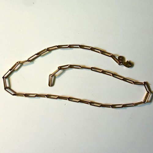 Pandora Rose Gold Paperclip Chain Necklace w/ Lobster Clasp