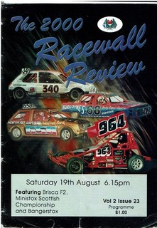 COWDENBEATH STOCK CAR PROG 19th AUGUST 2000 MINISTOX SCOTTISH MEETING REPORT