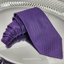 Geoffrey Beene Geometric Purple Tie 100 Silk 59"x3 " 0084