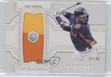 2020 Topps Definitive Collection Jumbo Relic 21/35 Yuli Gurriel #DJRC-YG 00gy