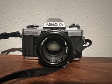 Minolta X-370 SLR Film Camera NEW MD 50mm 1:1.7 Lens TESTED WORKS