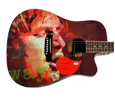Ed Sheeran Signed Autographed Custom Graphics Photo Guitar ACOA