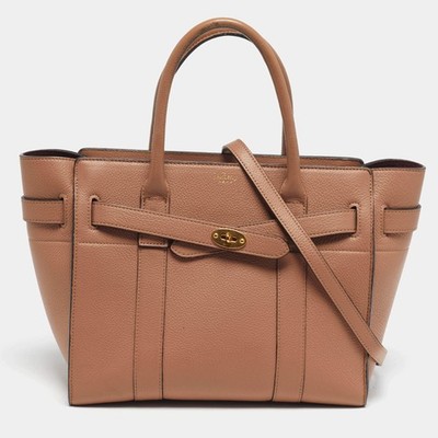Mulberry Zipped Bayswater Small Beige Leather Tote | eBay