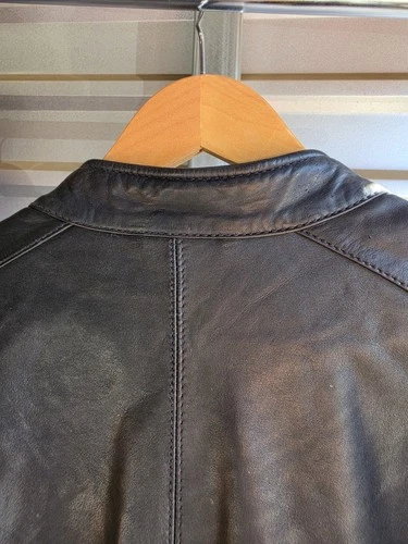 Andrew Marc Marc New York Men’s Black Leather Full Zip Biker Jacket XL image 5