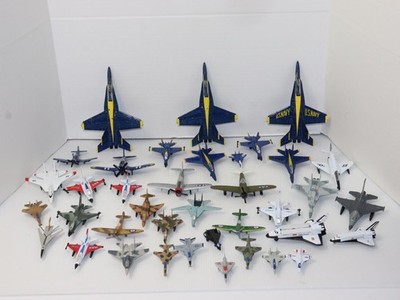 38 Assorted Lot Diecast Jets Blue Angels Fighters Bombers Space Shuttle 2'' - 7''