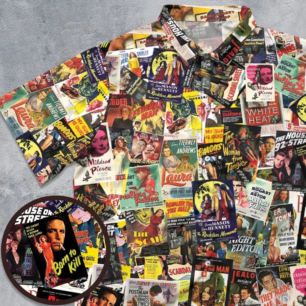 Film Noir Poster Collage Button Down Shirt Hawaiian Shirt
Opens in a new window or tab